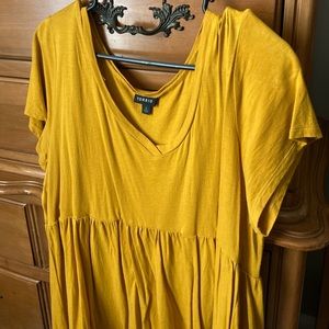 Torrid Golden Babydoll Top